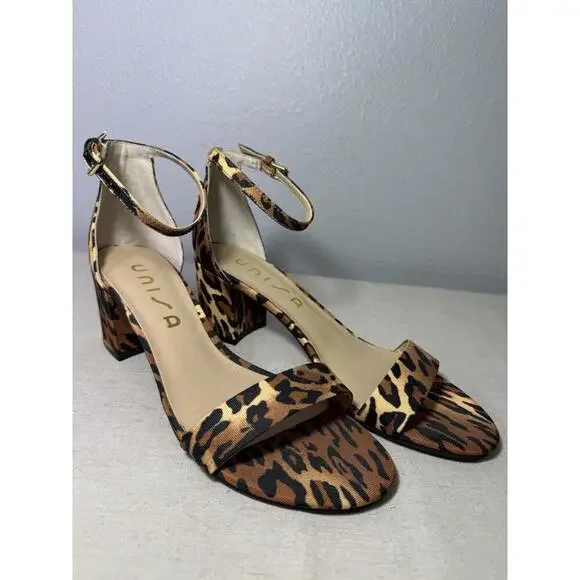 Unisa Women's Shoes Sandals Animal Print Heel Size 8,5M - Picture 1 of 9